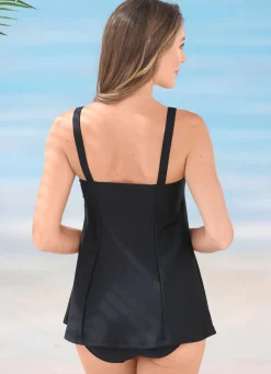 Schwab Badeanzug in Bandeauform, mit Röckchenteil und Vollkorsage