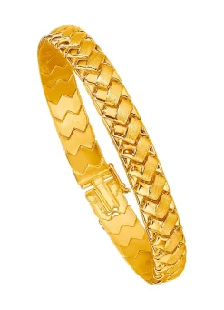 Schweres Armband in Geflecht-Optik mit Kastenschloss