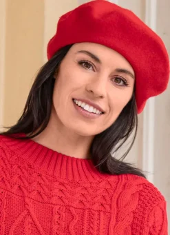 Seeberger, Damen-Baskenmütze, aus Schurwolle