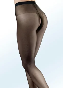 Sexy Dreierpack Strumpfhosen mit offenem Schritt