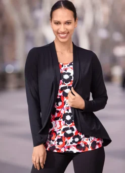 Shirt in abgerunderter Jackenoptik