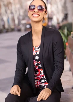 Shirt in abgerunderter Jackenoptik