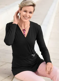 Shirt in Wickeloptik in 2 Farben