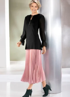 Shirt mit ausgefallener Ausschnittverarbeitung in 2 Farben