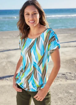 Shirt mit überschnittener Schulterpartie