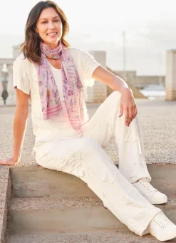 Shirt mit überschnittener Schulterpartie