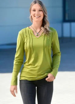 Shirt mit Biesen im Vorderteil