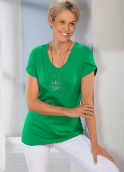 Shirt mit doppellagigen, kurzen Ärmeln in 3 Farben