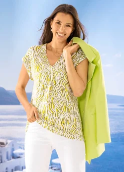 Shirt mit Faltenlegung im Vorderteil