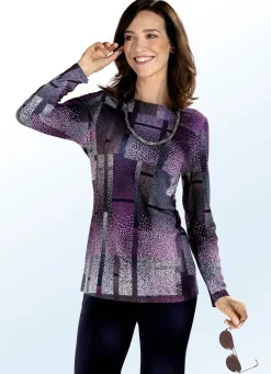 Shirt mit farbbrillantem Inkjet-Druck in 2 Farben