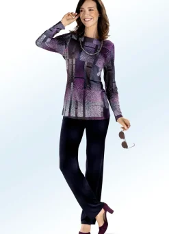 Shirt mit farbbrillantem Inkjet-Druck in 2 Farben