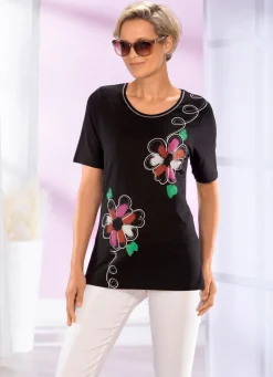 Shirt mit Glimmer-Effekt im Vorderteil