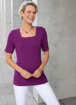 Shirt mit Karree-Ausschnitt