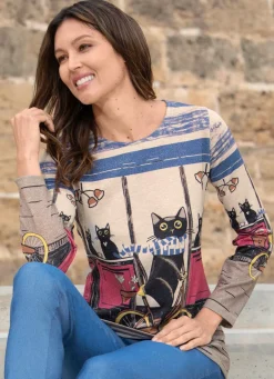 Shirt mit "Katzenmotiv"