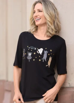 Shirt mit Katzen-Motiv