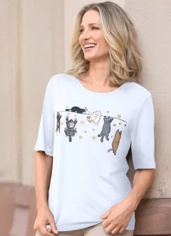 Shirt mit Katzen-Motiv