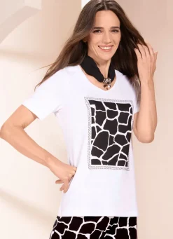 Shirt mit Kontrastdruck