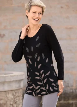 Shirt mit kontrastfarbenem Druck