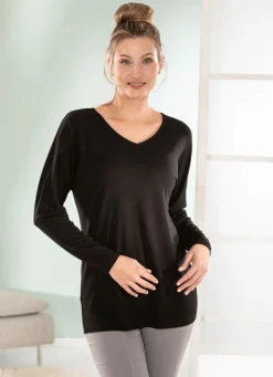 Shirt mit langen Fledermausärmeln