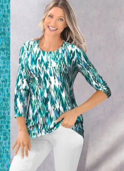 Shirt mit 3/4-langen Ärmeln