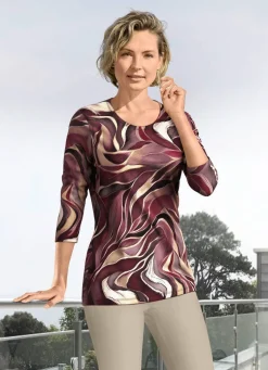 Shirt mit 3/4-langen Ärmeln in 4 Farben