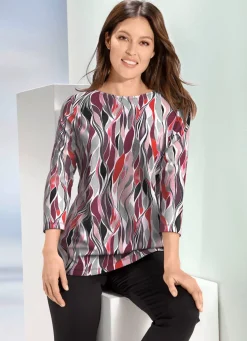 Shirt mit modischem U-Boot-Ausschnitt