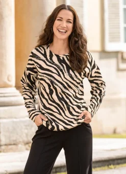 Shirt mit Plättchenzier im Vorderteil