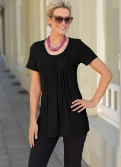 Shirt mit schöner Biesenzier in 2 Farben