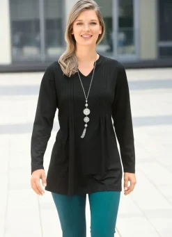 Shirt mit Stehkragen in 2 Farben