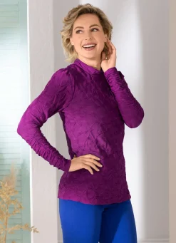 Shirt mit Stehkragen in 5 Farben