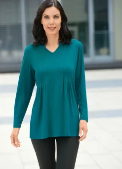 Shirt mit Stehkragen in 2 Farben