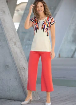 Shirt mit Strass- und Plättchenzier