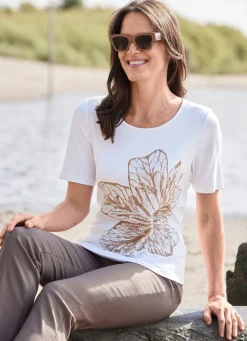 Shirt mit Strasszier