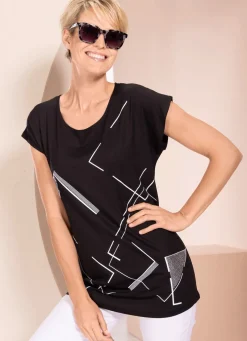 Shirt mit Strasszier