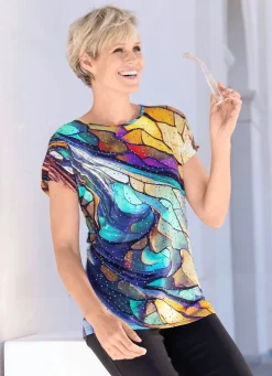 Shirt mit Strasszier