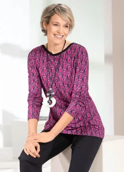 Shirt mit U-Boot-Ausschnitt