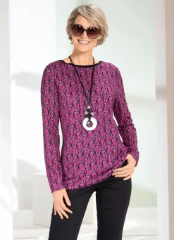 Shirt mit U-Boot-Ausschnitt