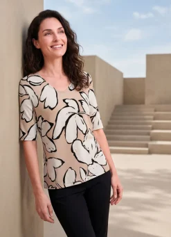 Shirt mit V-Ausschnitt