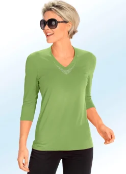 Shirt mit V-Ausschnitt in 5 Farben