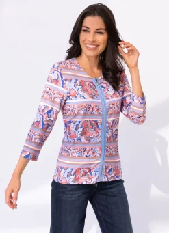 Shirtjacke mit durchgehendem Reißverschluss