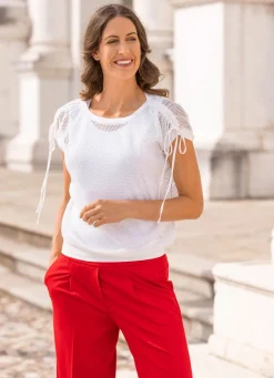 Shirt-Tunika aus Netzstoff