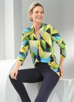 Shirt-Tunika mit dekorativer Faltenlegung