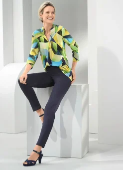 Shirt-Tunika mit dekorativer Faltenlegung