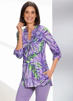 Shirt-Tunika mit farbbrillantem Druck