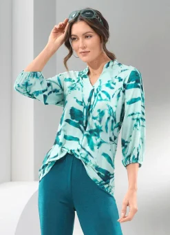 Shirt-Tunika mit farbbrillantem Druck