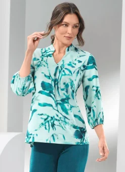 Shirt-Tunika mit farbbrillantem Druck