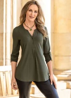 Shirt-Tunika mit hübscher Fältelung