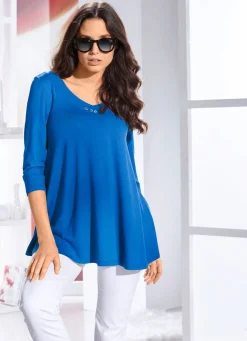 Shirt-Tunika mit Schmuckknöpfen