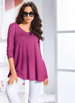 Shirt-Tunika mit Schmuckknöpfen