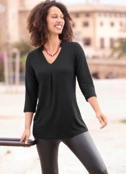 Shirt-Tunika mit V-Ausschnitt